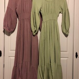 Emme Mama Maternity Nursing Breastfeeding Dresses 100% Cotton